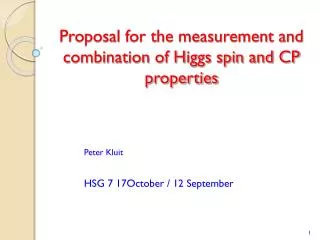 Proposal for the measurement and combination of Higgs spin and CP properties