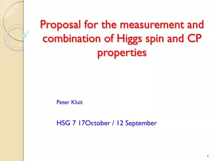 proposal for the measurement and combination of higgs spin and cp properties