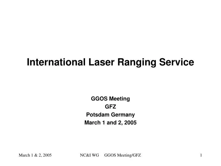 international laser ranging service