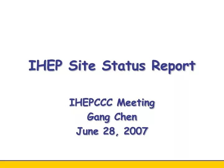 ihep site status report