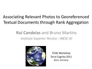 Associating Relevant Photos to Georeferenced Textual Documents through Rank Aggregation