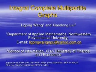 Integral Complete Multipartite Graphs