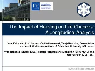 The Impact of Housing on Life Chances: A Longitudinal Analysis
