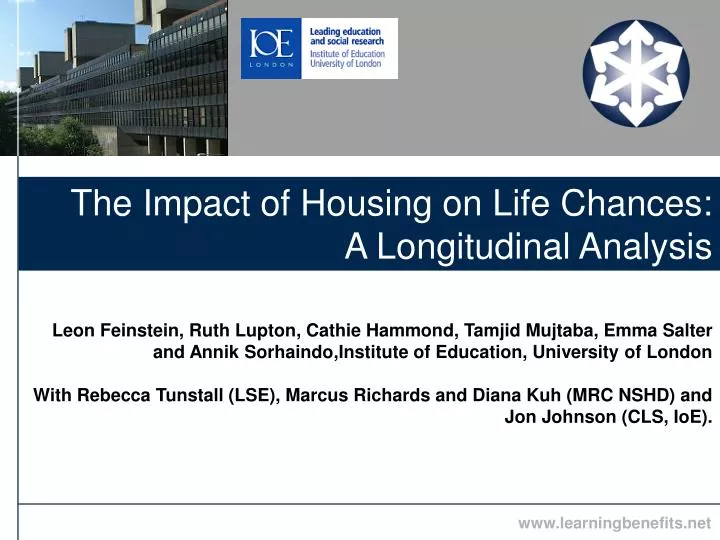 the impact of housing on life chances a longitudinal analysis