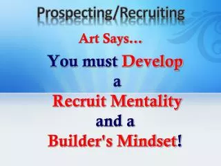 Prospecting/Recruiting