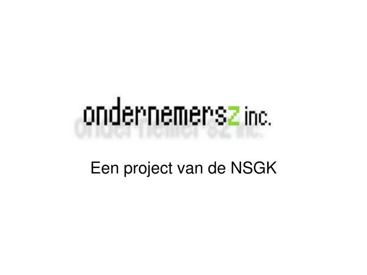 een project van de nsgk