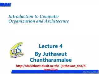 Introduction to Computer Organization and Architecture