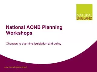 National AONB Planning Workshops