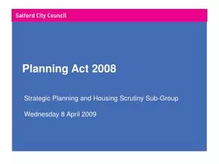 Planning Act 2008