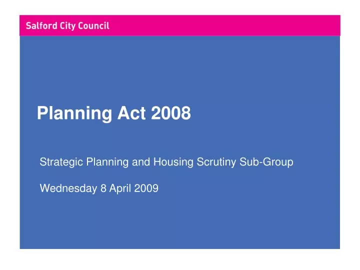 planning act 2008