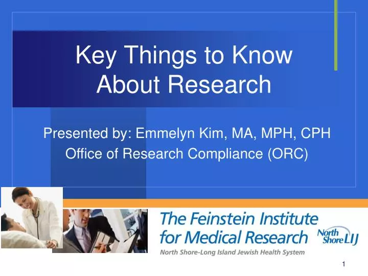 key things to know about research