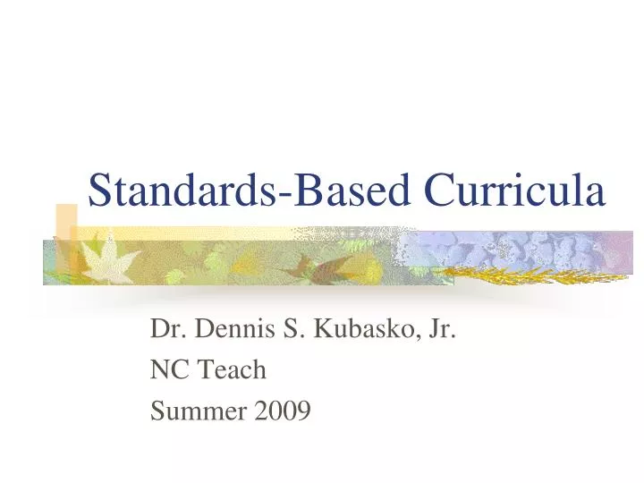 standards based curricula