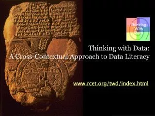 Thinking with Data: A Cross-Contextual Approach to Data Literacy