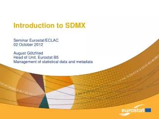 Introduction to SDMX
