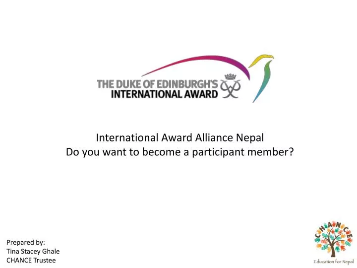 international award alliance nepal do you want to become a participant member