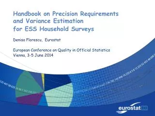 Handbook on Precision Requirements and Variance Estimation for ESS Household Surveys