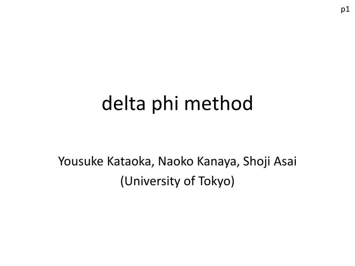 delta phi method