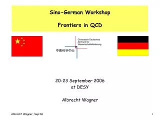 Sino-German Workshop Frontiers in QCD