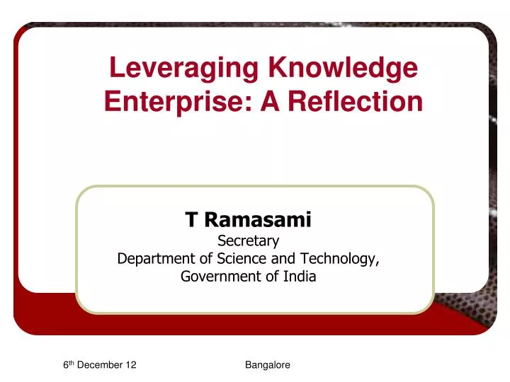 t ramasami secretary department of science and technology government of india