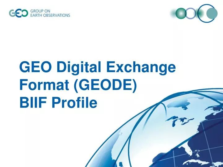 geo digital exchange format geode biif profile