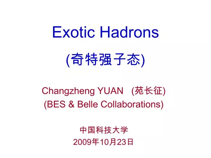 exotic hadrons