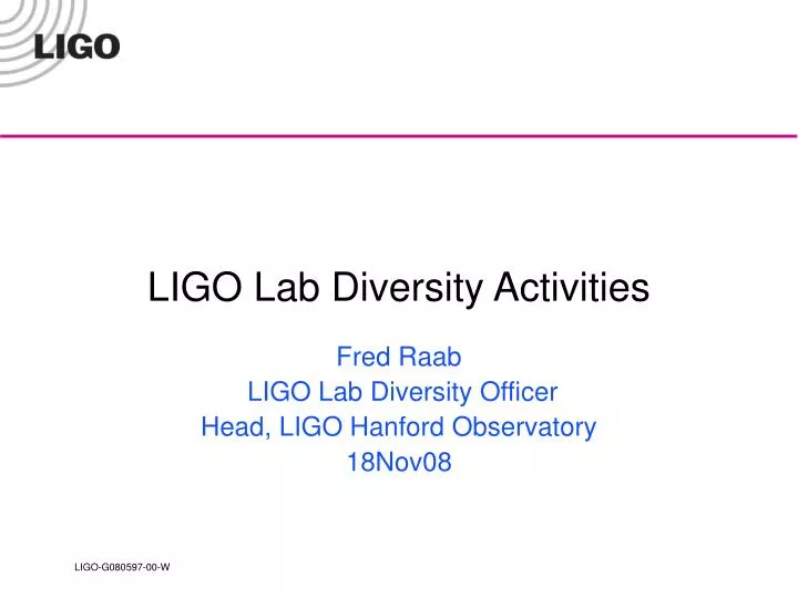 ligo lab diversity activities