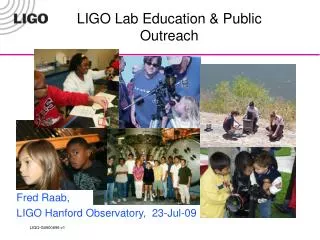 LIGO Lab Education &amp; Public Outreach