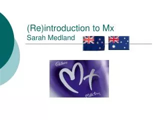 (Re)introduction to Mx Sarah Medland
