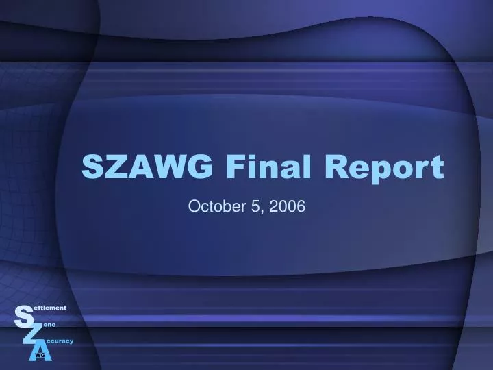 szawg final report