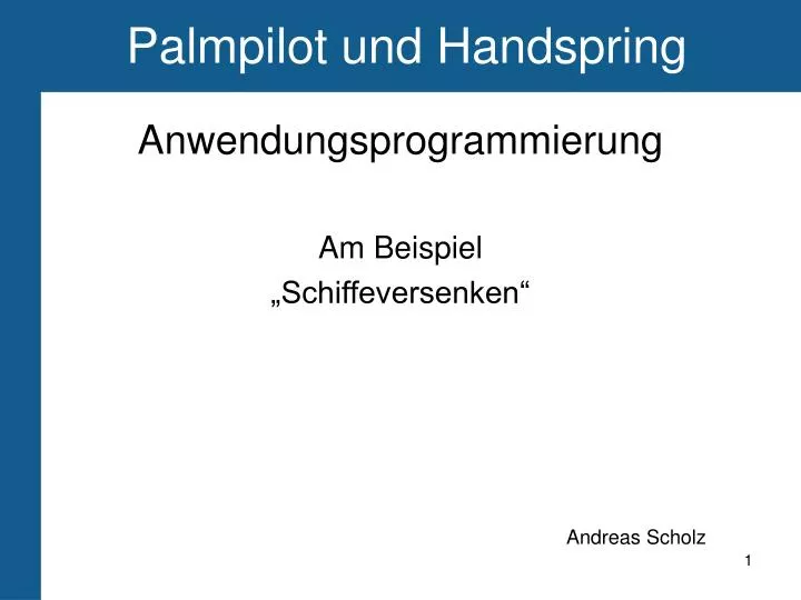 palmpilot und handspring