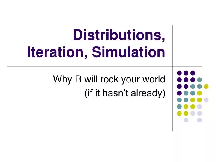 distributions iteration simulation