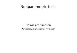 Nonparametric tests
