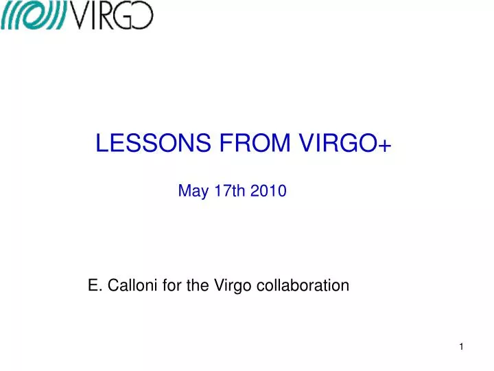 lessons from virgo