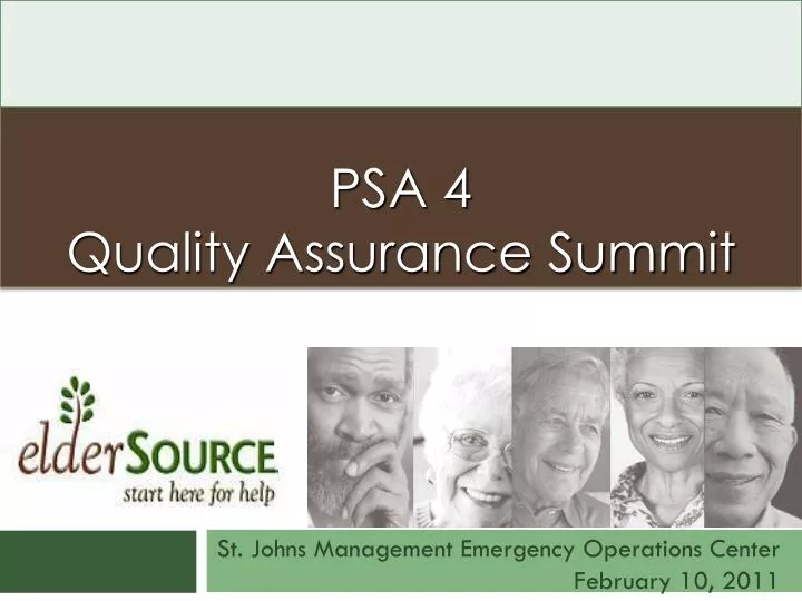 psa 4 quality assurance summit