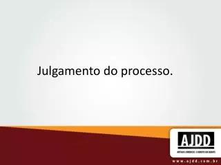 julgamento do processo