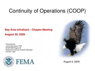 Continuity of Operations (COOP)