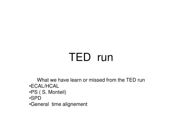 ted run