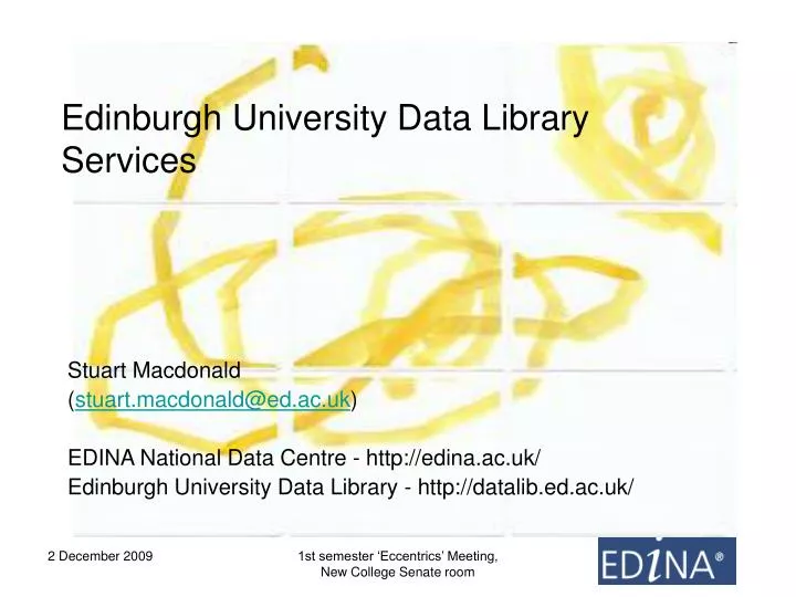 edinburgh university data library services