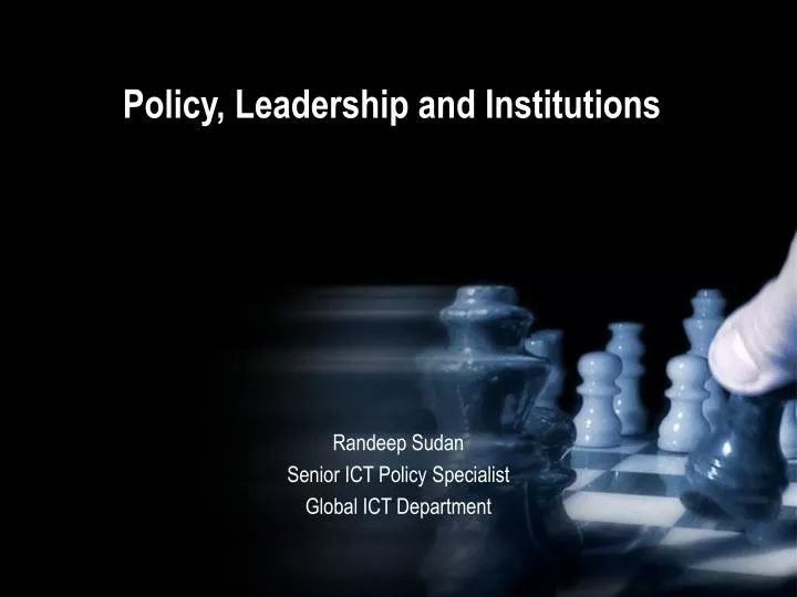 policy leadership and institutions