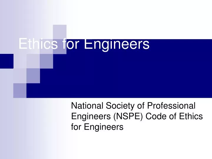 ethics for engineers