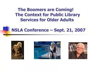 Services to Older Adults: The Social Context