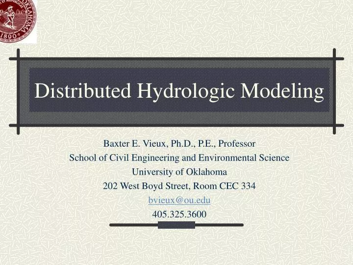 distributed hydrologic modeling