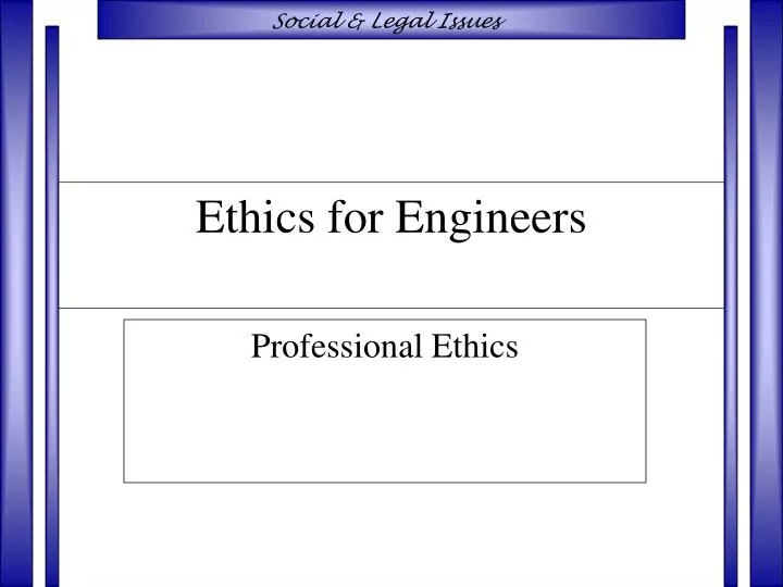 ethics for engineers