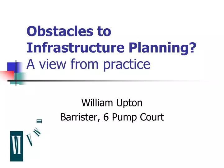 obstacles to infrastructure planning a view from practice