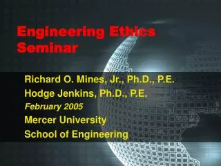 Engineering Ethics Seminar