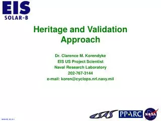 Heritage and Validation Approach