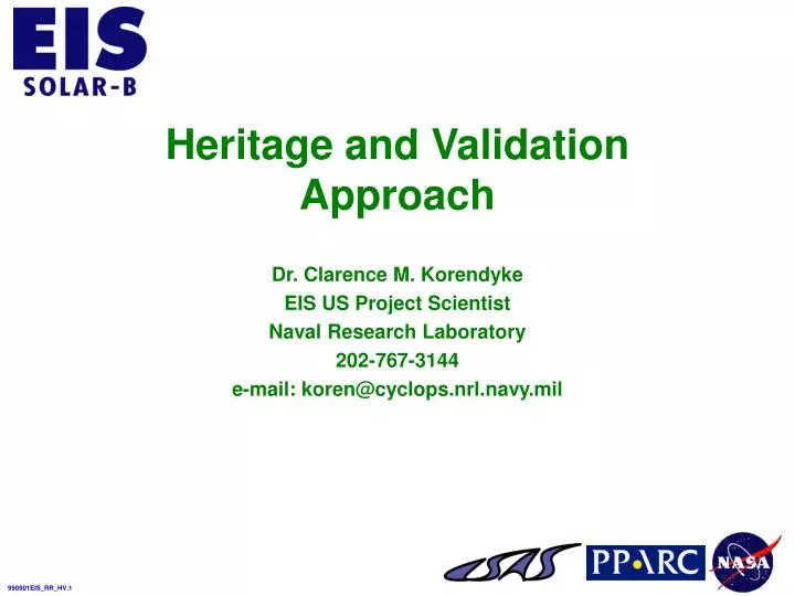 heritage and validation approach