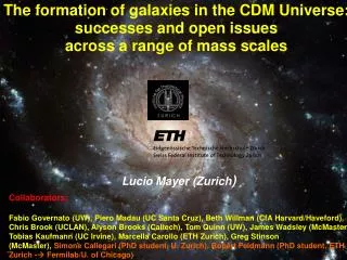 The formation of galaxies in the CDM Universe: successes and open issues