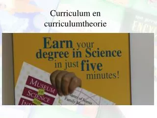 curriculum en curriculumtheorie