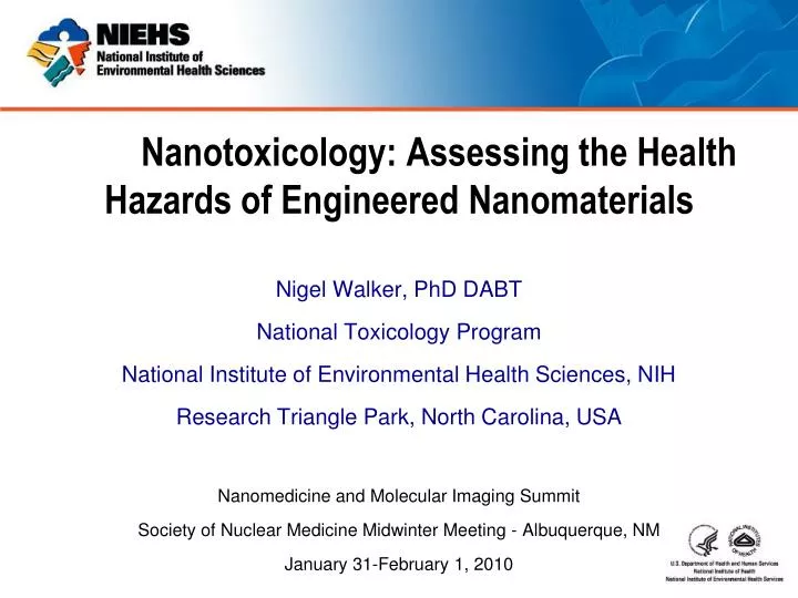nanotoxicology assessing the health hazards of engineered nanomaterials